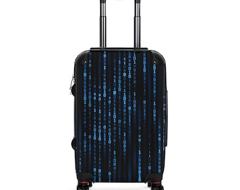 Stilvoller Traveler Binary Code Science Ästhetischer Koffer, Geschenk für Sie, Geschenk für Ihn, Geschenk für Mama, individuelles Design