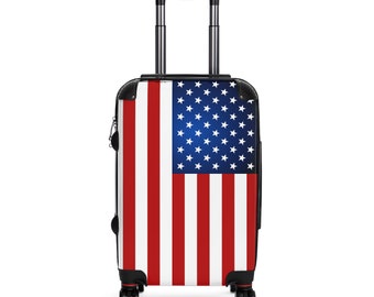 Stylish Traveller USA Flag of United States of America Suitcase Gift for Her Gift for Him Gift for Mom Custom Design