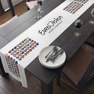 Don't Just Watch Eurovision, Decorate for It Flag Table Runner Sets the Stage at Your Dinner Party, Custom-Design. image 1