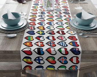 Don't Just Watch Eurovision, Decorate for It! Flag Table Runner Sets the Stage at Your Dinner Party
