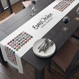 Don't Just Watch Eurovision, Decorate for It Flag Table Runner Sets the Stage at Your Dinner Party, Custom-Design. image 10