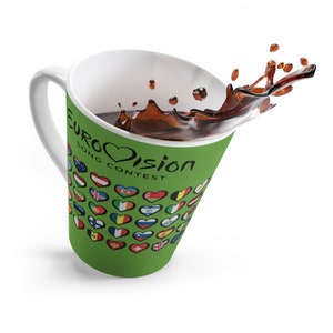 Coffee Mug Show Your Eurovision Spirit! 12oz Ceramic Flag Cup for the Ultimate Fan Gift for Him Gift for Her Custom Design