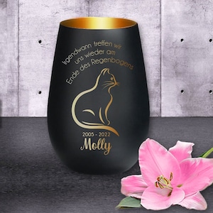 mourning light | cat | Souvenirs | Lantern individually engraved