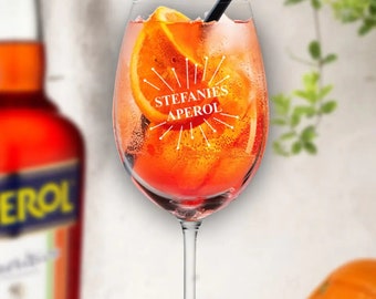 Aperol Spritz glas met gravure van uw naam