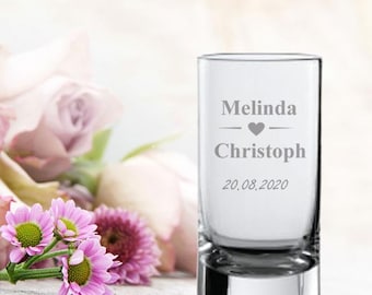 Shot glass individually engraved with your name