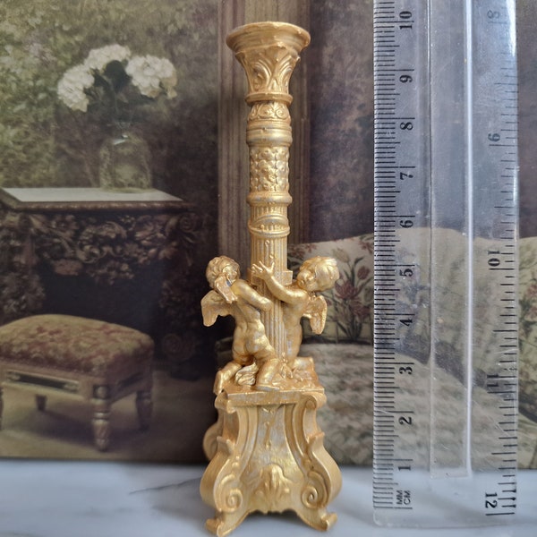 Baroque style pedestal for dollhouse.