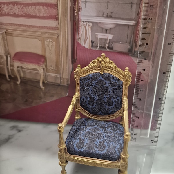 Louis XVI armchair angel dollhouse.