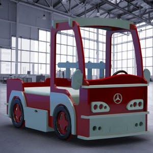 Bed in the form of a car. File for laser cutting on plywood. All layouts in vector format. cdr, DFX, AI.