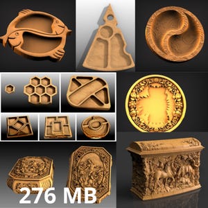 Pacote Cnc STL MEGA de 276+ MB - Pacote de impressão 3D - Downloads ilimitados do Google Drive - Organizado com catálogo de imagens - Oferta por tempo limitado com 75% de desconto