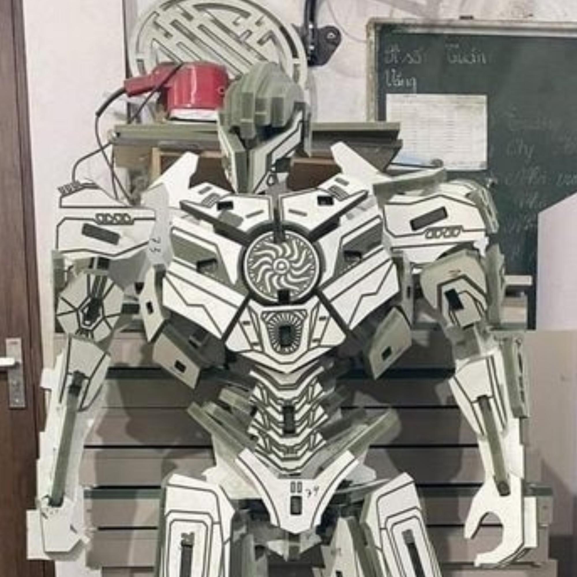 Robot Decaration A Human-sized Robot, a File for CNC (CDR, DXF). Ideal for Laser Cutting ...