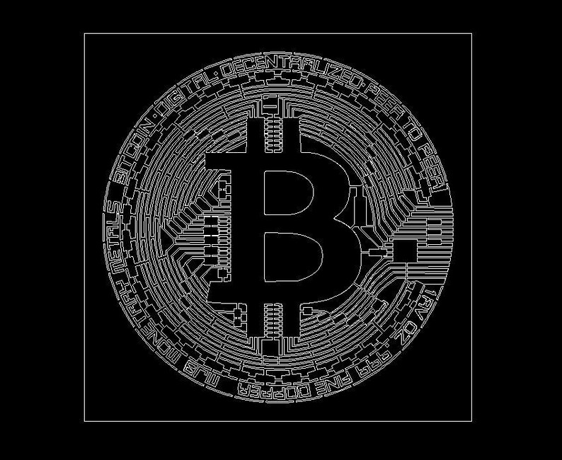Bitcoin, Wall Panel, Laser Cutting Template, DXF File - Etsy