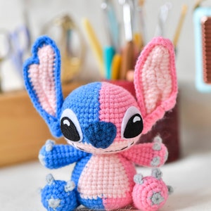 PDF pattern crochet biocolor Stitch Amigurumi in English (US terms)