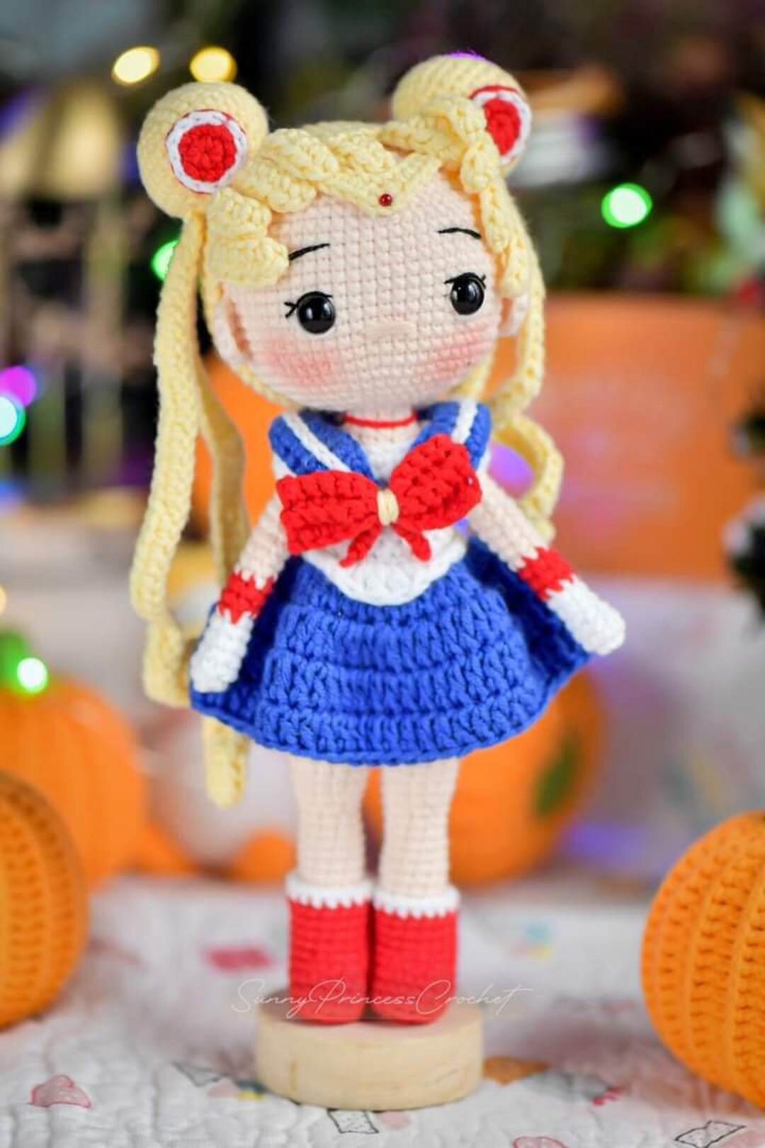 FINISHED TOY Sailor M00n Amigurumi Doll Pattern Crochet