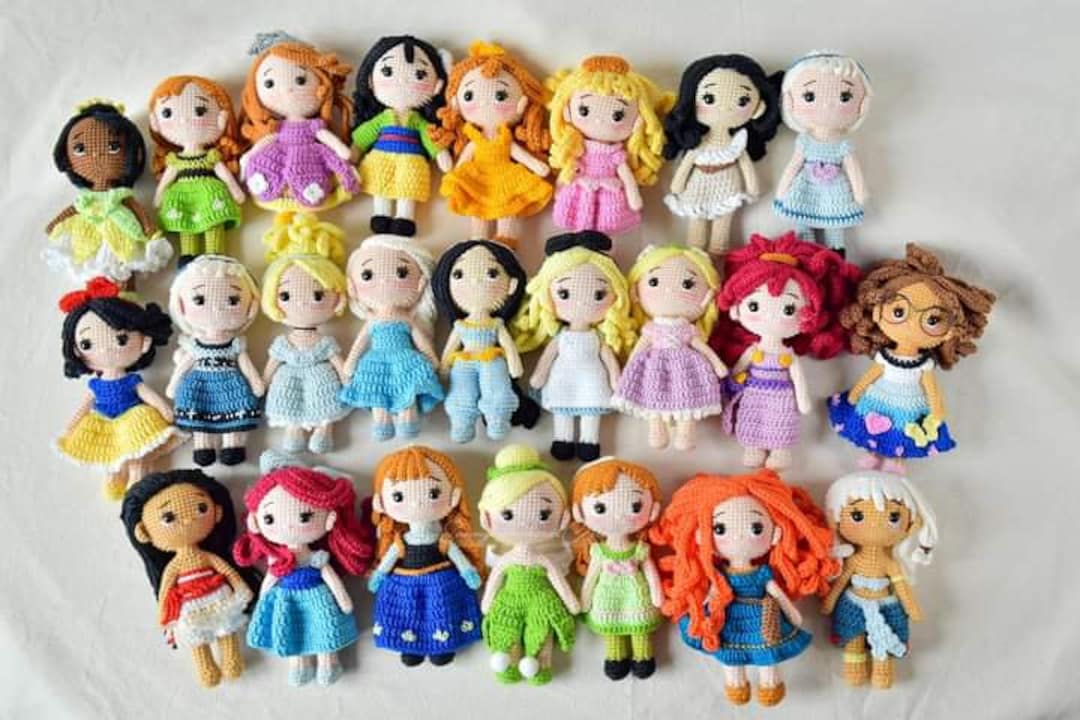 Bundle 24 PDF Files Amigurumi Doll Pattern Crochet Amigurumi Doll in English US Terms Etsy