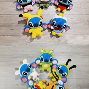 BUNDLE 10 PDF Sti-tch Cosplay Mick3y Minnie Y0da Pik@chu Donald Cow Frog Tigger Bee pattern crochet stitch Amigurumi in English (US terms)