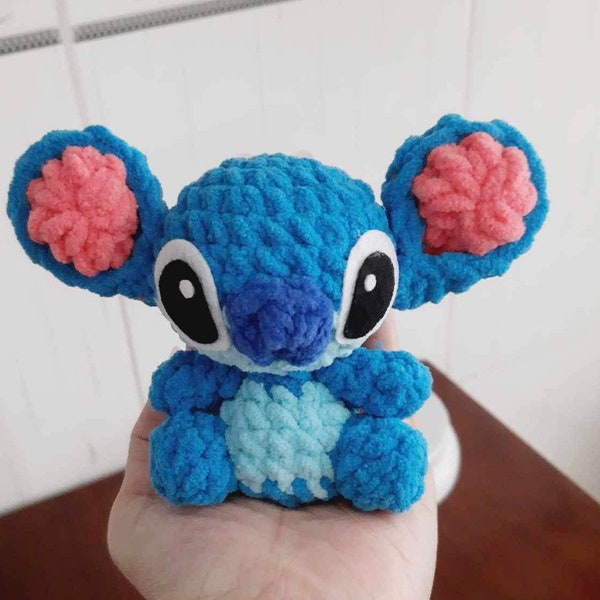 PDF File Amigurumi Mini  Stitch keychain pattern, crochet Stitch Amigurumi in English (US terms)