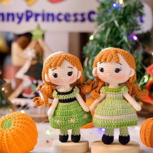 PDF File Amigurumi doll pattern crochet Princess Amigurumi doll in English (US terms)
