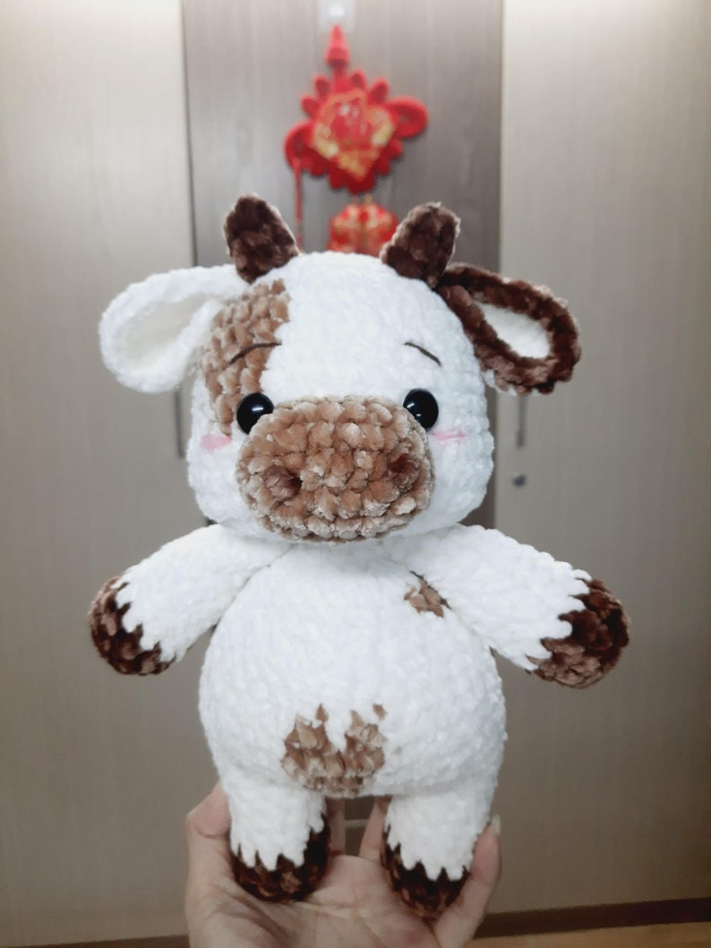 Boo The Milky Cow crochet pattern, Cow Plush Pattern, Bull Amigurumi Pattern instant download PDF pattern English only image 1