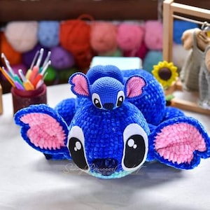 PDF File Amigurumi pattern crochet Blue Alien Amigurumi in English only (US terms)
