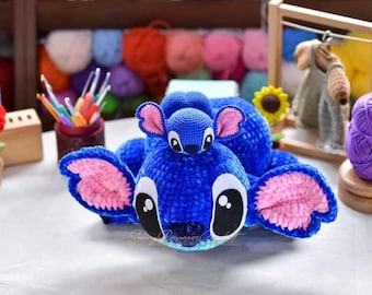 PDF File Amigurumi pattern crochet Blue Alien Amigurumi in English only (US terms)