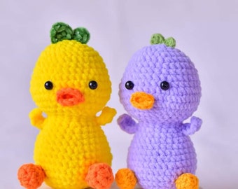 PDF PATTERN - Duck Keychain Crochet Pattern