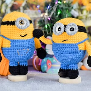 Gorro Minion tejido a crochet o ganchillo 