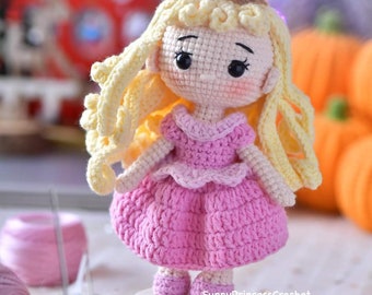 Archivo PDF Patrón de muñeca Amigurumi crochet Princess Amigurumi doll en inglés (términos de EE. UU.)