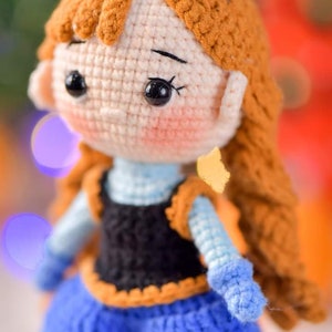 PDF File Amigurumi doll pattern crochet Princess Amigurumi doll in English (US terms)