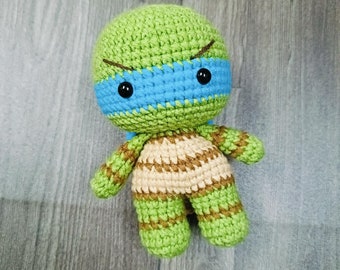 PDF File Amigurumi Crochet Pattern - Ninja Keychain (US terms)