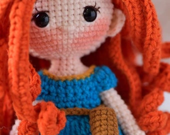 FINISHED TOY Amigurumi doll pattern crochet Princess Amigurumi doll in English (US terms)