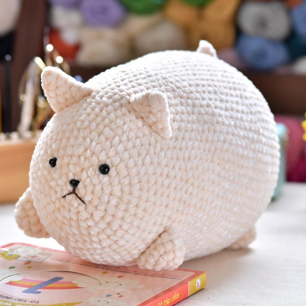 No sew squishy Mellow loaf cat pattern - instant download PDF pattern - English only