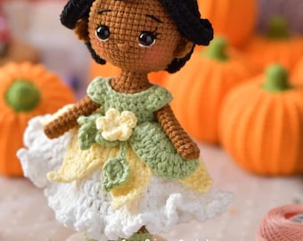 PDF File Amigurumi doll pattern crochet Princess Amigurumi doll in English (US terms)