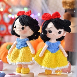 PDF File Amigurumi doll pattern crochet Princess Amigurumi doll in English (US terms)