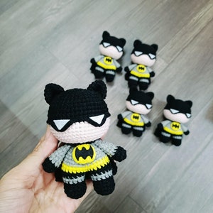 PDF File Avengers Marvel Amigurumi Crochet Pattern - Batman Keychain (US terms)