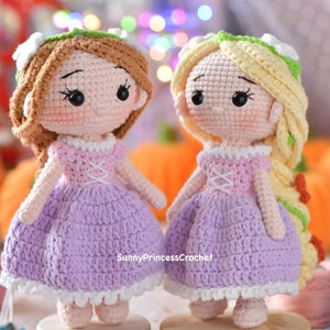 Bundle5 PDF Files Amigurumi doll pattern crochet Princess Amigurumi doll in English (US terms)