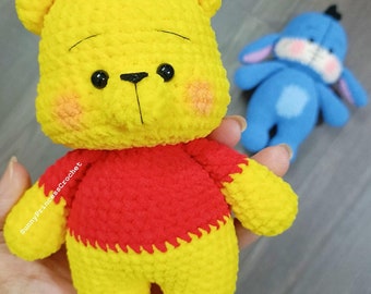 PDF pattern Crochet Winnie the Pooh, Pooh and friends - English pattern - instant download