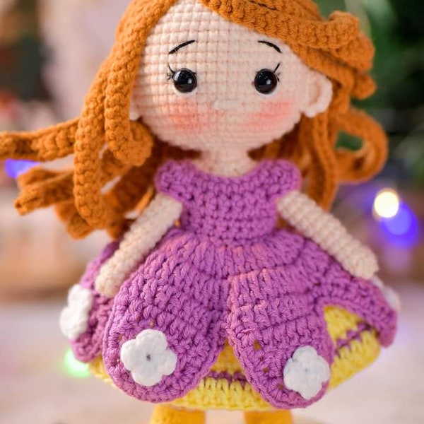 PDF File Amigurumi Sofia doll pattern crochet Princess Amigurumi doll in English (US terms)