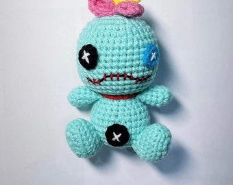 Fichier PDF Amigurumi mini Scrumpp porte-clés motif crochet Stitch Amigurumi en anglais (termes américains)