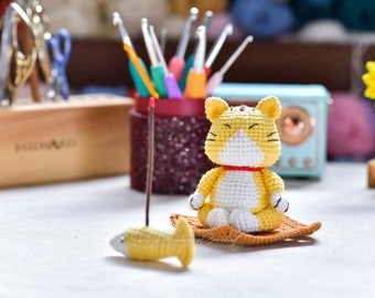 PDF File Amigurumi funny cat pattern/ crochet cat Amigurumi kitten / Amigurumi Cat Pattern(US terms)