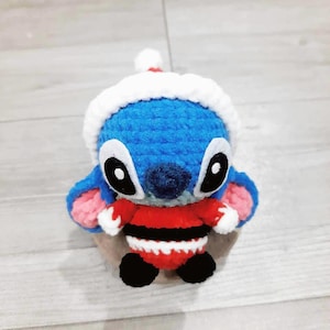 PDF File Amigurumi Santa  Cosplay Christmas Decor Ornament pattern crochet Blue Alien Amigurumi in English (US terms)