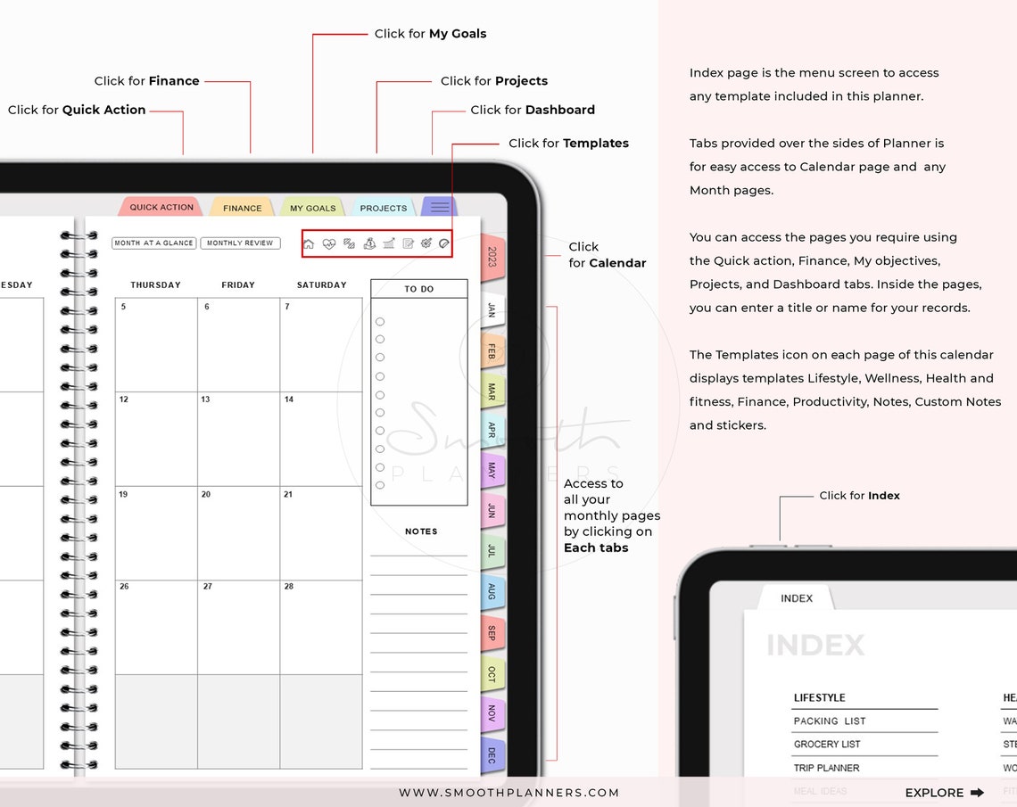Digital Planner Goodnotes Planner Daily Planner Weekly Etsy