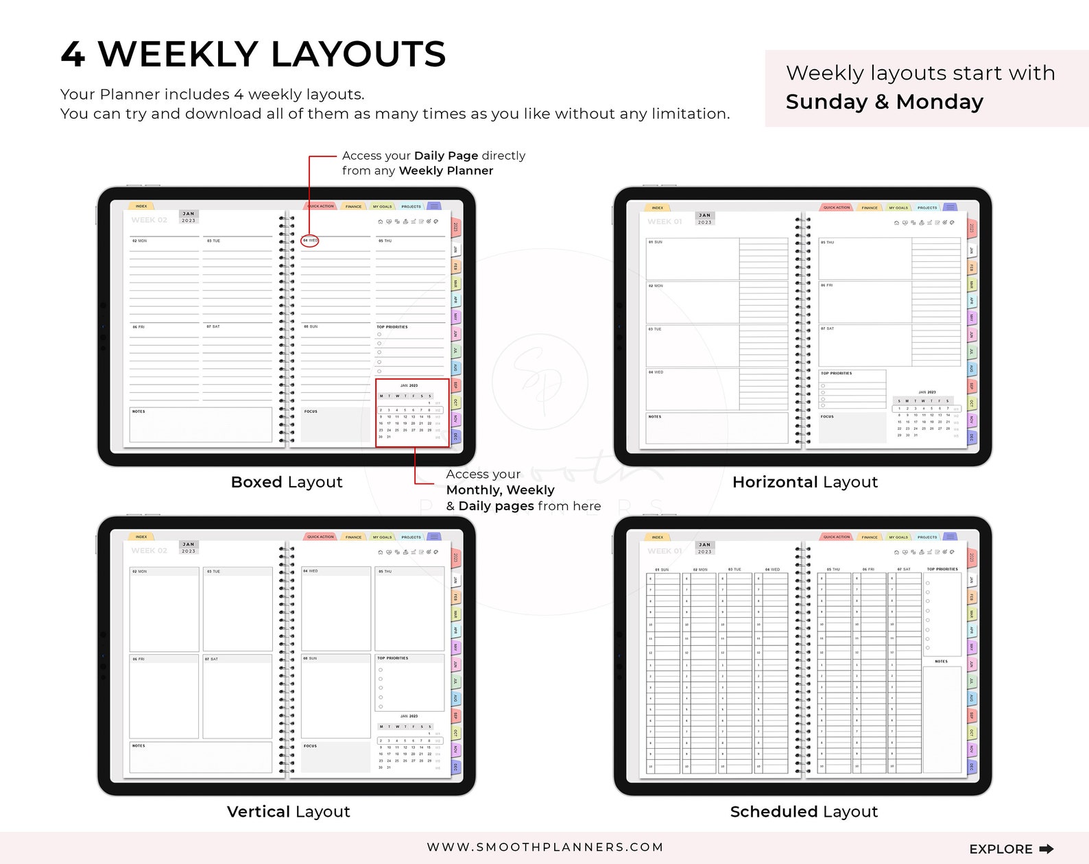 Digital Planner Goodnotes Planner Daily Planner Weekly Etsy