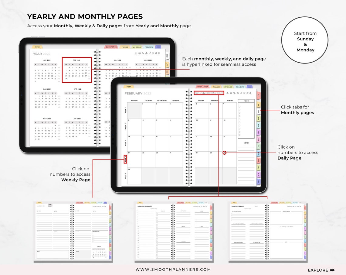 Digital Planner Goodnotes Planner Ipad Planner Notability Etsy