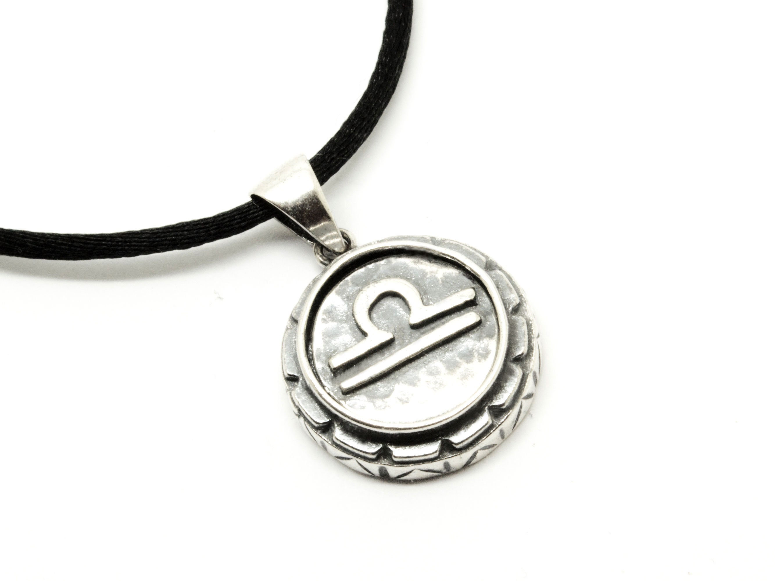 Libra Necklace Libra Jewelry Zodiac Sign Silver Necklace Etsy