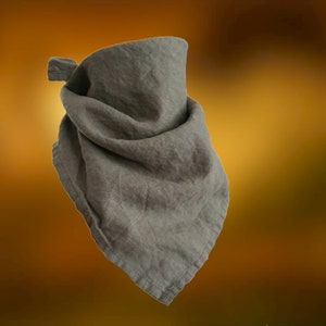 Khaki Hemp Bandana Organic True Hemp Softened Thin Hemp for all seasons Unisex Fashion Hemp Headband Bandana by Bayba Hit