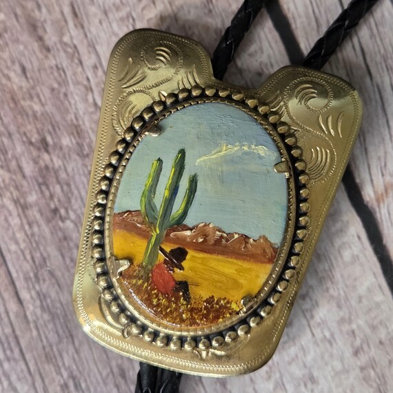 Handpainted bolo necktie - image 6