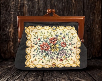 VTG barok wandtapijt portemonnee met kussluiting