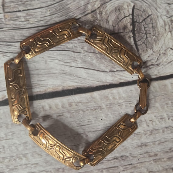 solid copper panel bracelet - image 1