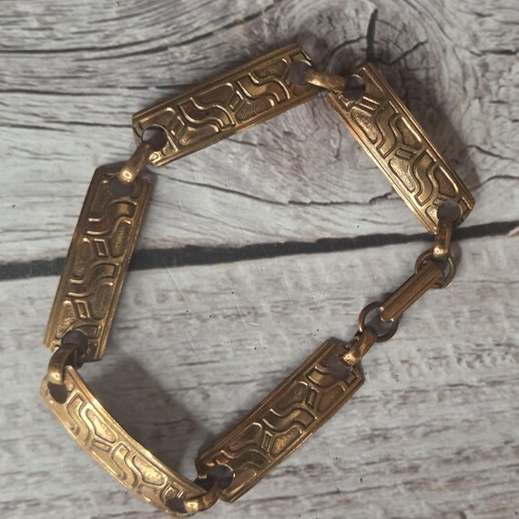 solid copper panel bracelet - image 9