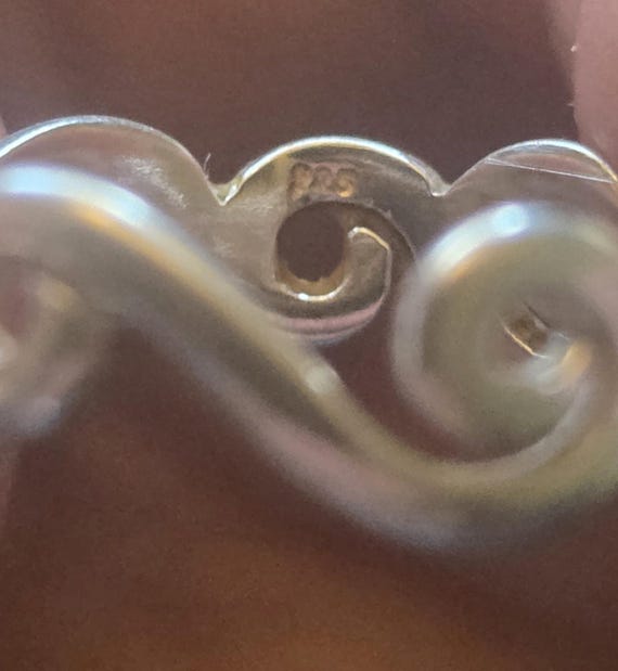 Sterling silver wavy scroll ring - image 4